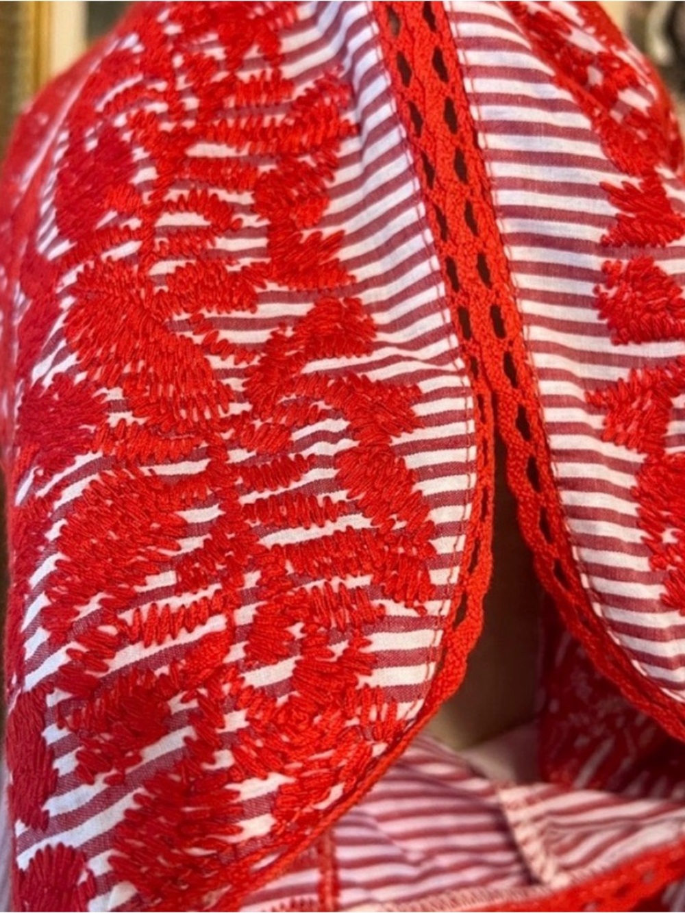 Buddy Love Red Embroidered Stripe Top - Picture 2 of 10